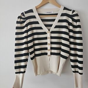 Striped Black and Cream Sweater